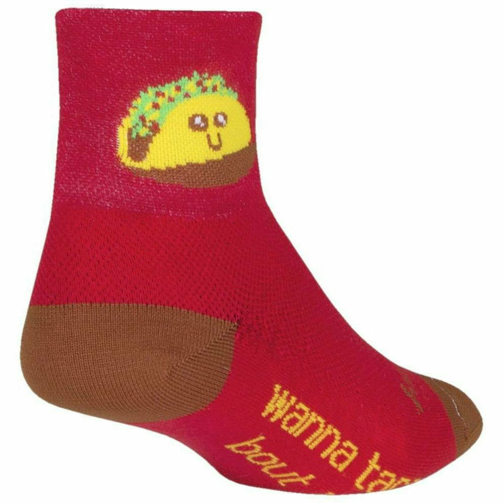 SockGuy Taco Therapy Classic 3 Inch Crew Socks  -  Small/Medium