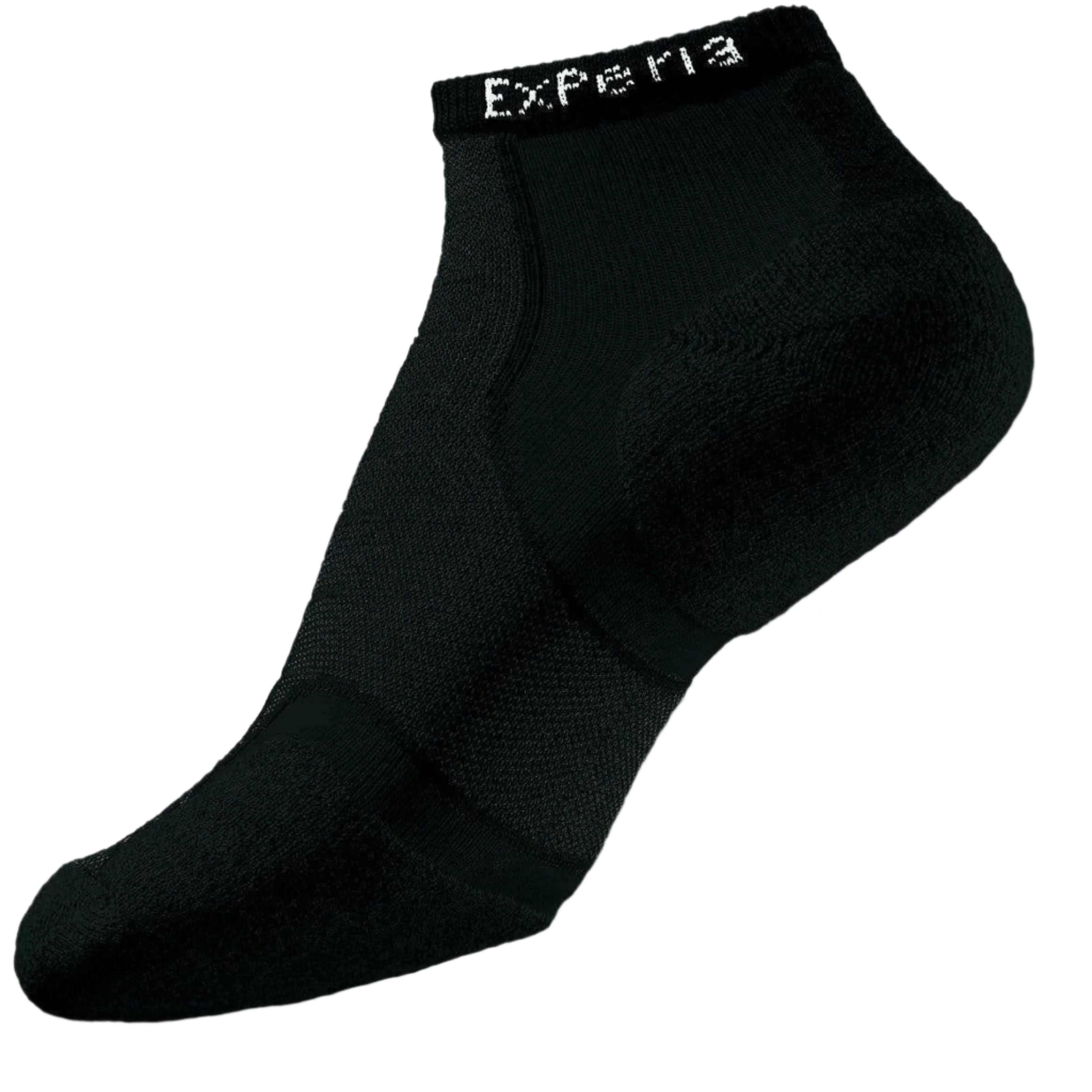 Thorlo Experia TECHFIT Light Cushion Low-Cut Socks  -  X-Small / Black on Black