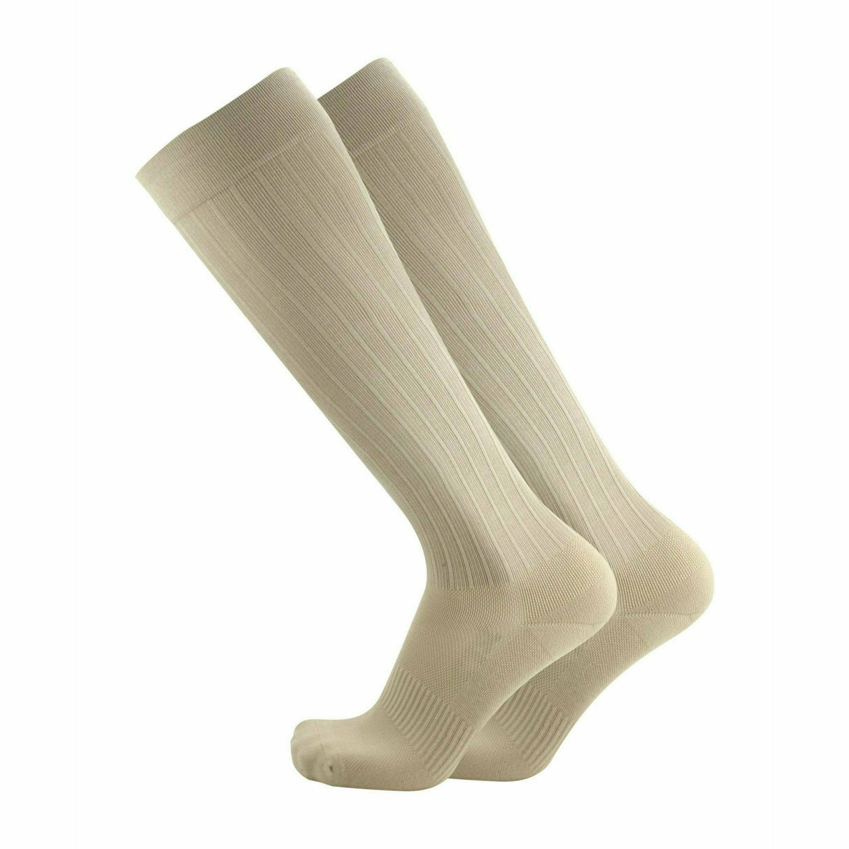 OS1st Travel Compression Over the Calf Socks  -  Small / Natural