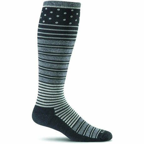 Sockwell Womens Twister Firm Compression Knee High Socks  -  Small/Medium / Black
