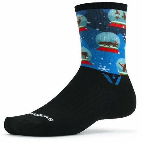 Swiftwick Vision Snow Globes Limited Edition Crew Socks  -  Small / Snow Globes