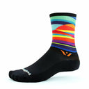 Swiftwick Vision Six Impression Crew Socks  -  Small / Sunrise