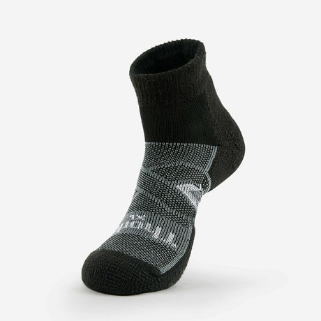 Thorlo 12-Hour Shift Work Mini-Crew Socks  -  Medium / Black/Gray