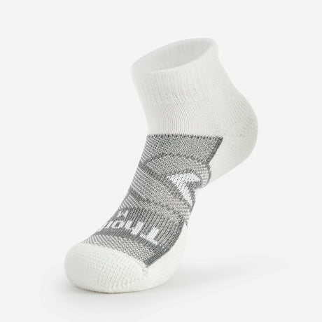 Thorlo 12-Hour Shift Work Mini-Crew Socks  -  Medium / White/Gray