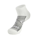 Thorlo 12-Hour Shift Work Mini-Crew Socks  -  Medium / White/Gray