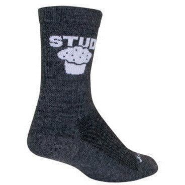 SockGuy Stud Muffin Turbo Wool Crew Socks  -  Small/Medium
