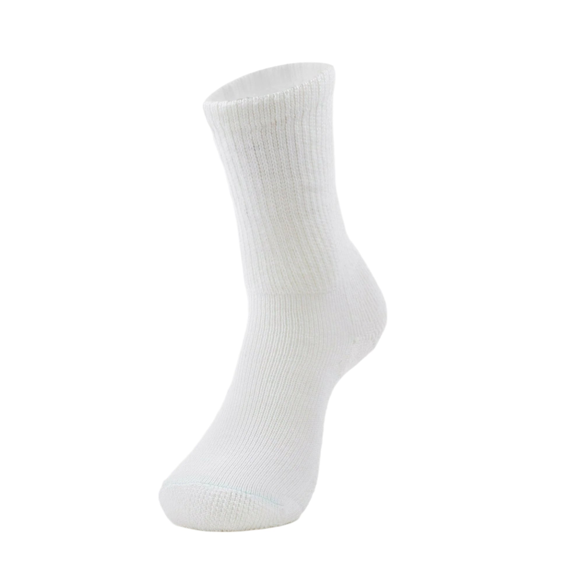 Thorlo Work Moderate Cushion Crew Socks  -  Medium / White