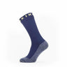 Sealskinz Nordelph Waterproof Warm Weather Soft-Touch Mid Socks  -  Small / Navy Blue/Blue Marl/Yellow
