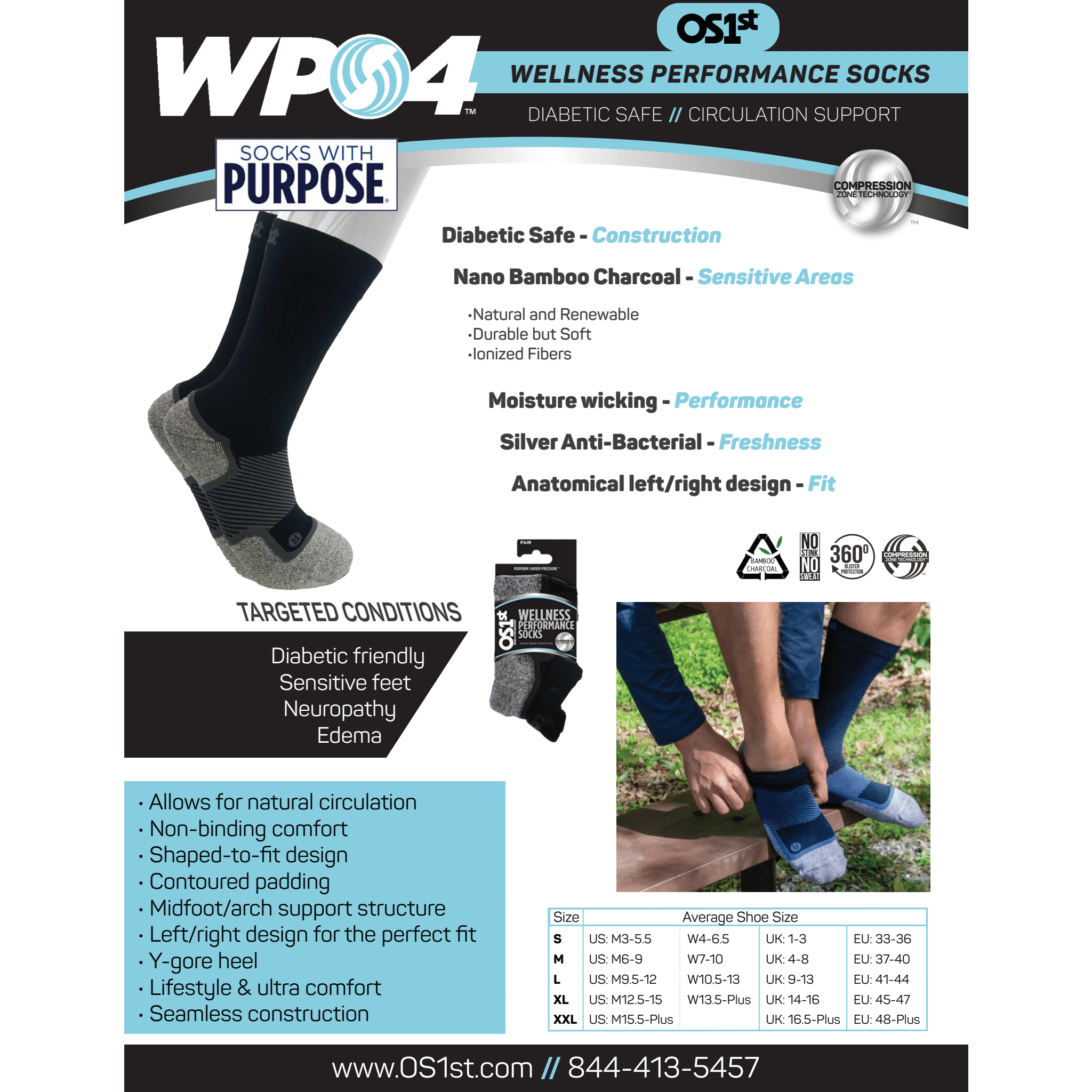OS1st Wellness Performance Crew Socks  - 