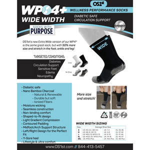 OS1st Wide Wellness Performance Crew Socks  - 