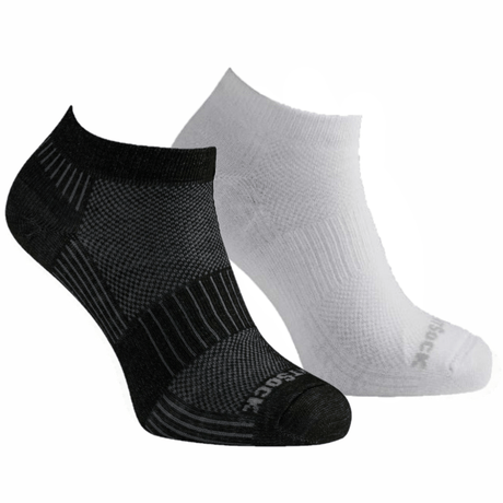 Wrightsock Double-Layer Coolmesh II Lightweight Lo 2-Pack Socks  -  Small / Black/White