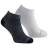 Wrightsock Double-Layer Coolmesh II Lightweight Lo Socks  -  Small / White/Gray / 2-Pair Pack