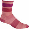 Wrightsock Kids Double-Layer Escape Midweight Crew Socks  -  Small / Pink Stripes
