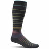 Sockwell Womens Circulator Moderate Compression Knee High Socks  -  Small/Medium / Black Stripe