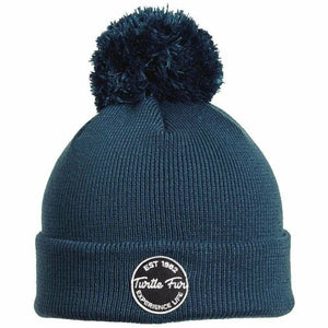Turtle Fur Winds of Change Pom Beanie  -  One Size Fits Most / Blue