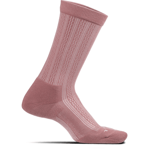 Feetures Womens Everyday Texture Cushion Crew Socks  -  Small / Mulberry