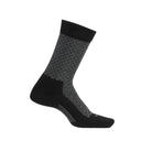 Feetures Womens Everyday Hex Tex Cushion Crew Socks  -  Large / Black