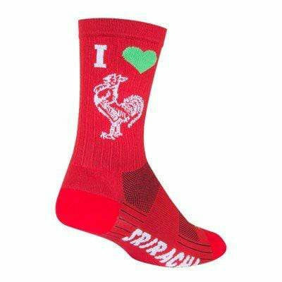 SockGuy I Heart Sriracha SGX 7 Inch Socks  -  Large/X-Large