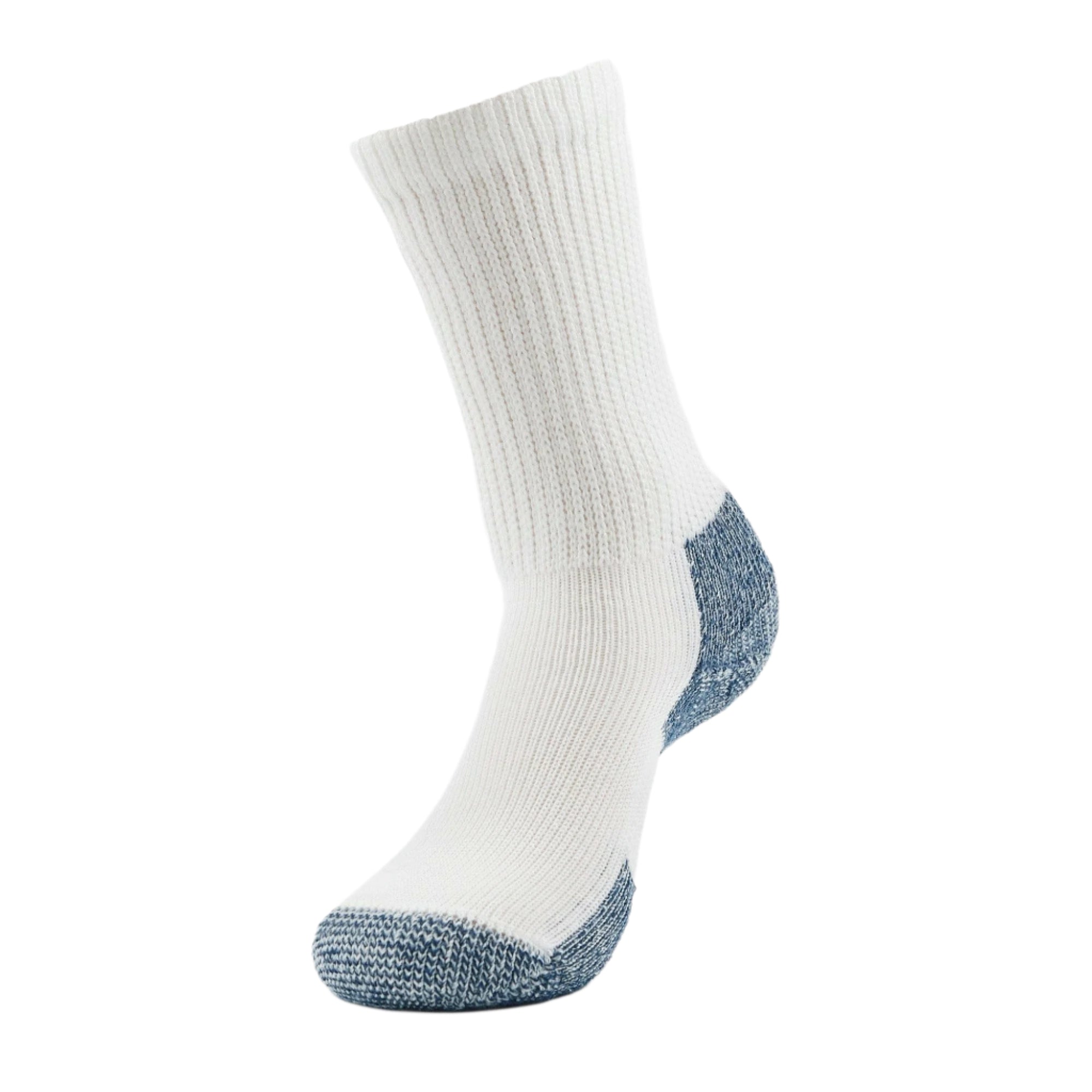 Thorlo Maximum Cushion Crew Running Socks  -  Small / White/Navy