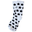 Hippy Feet Ziggy Stars Crew Socks  -  Small / White