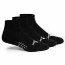 Fitsok CF2 Shadow Yarn Quarter Socks 3-Pack  -  Small / Black