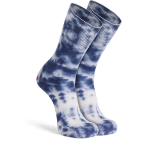 Fox River Tie Dye Rockford Red Heel Lightweight Crew Socks  -  Medium / Navy