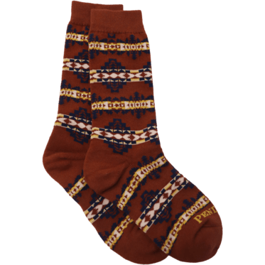 Pendleton Desert Dawn Cotton Crew Socks  -  Medium / Orange