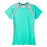 Smartwool Womens Merino 150 Base Layer Colorblock Short-Sleeve  -  X-Small / Oasis