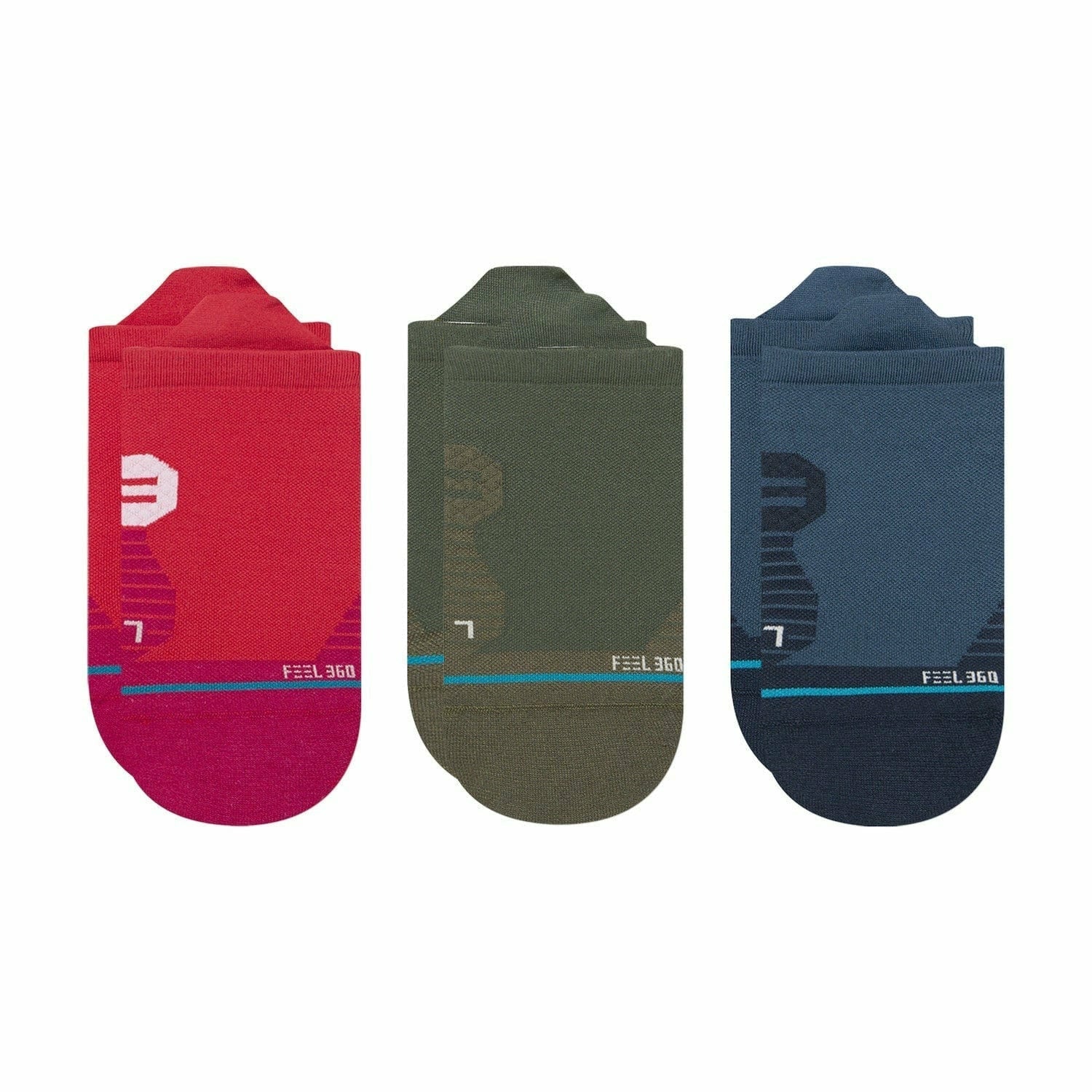 Stance Womens Get Set Tab 3-Pack Socks  -  Medium / Red