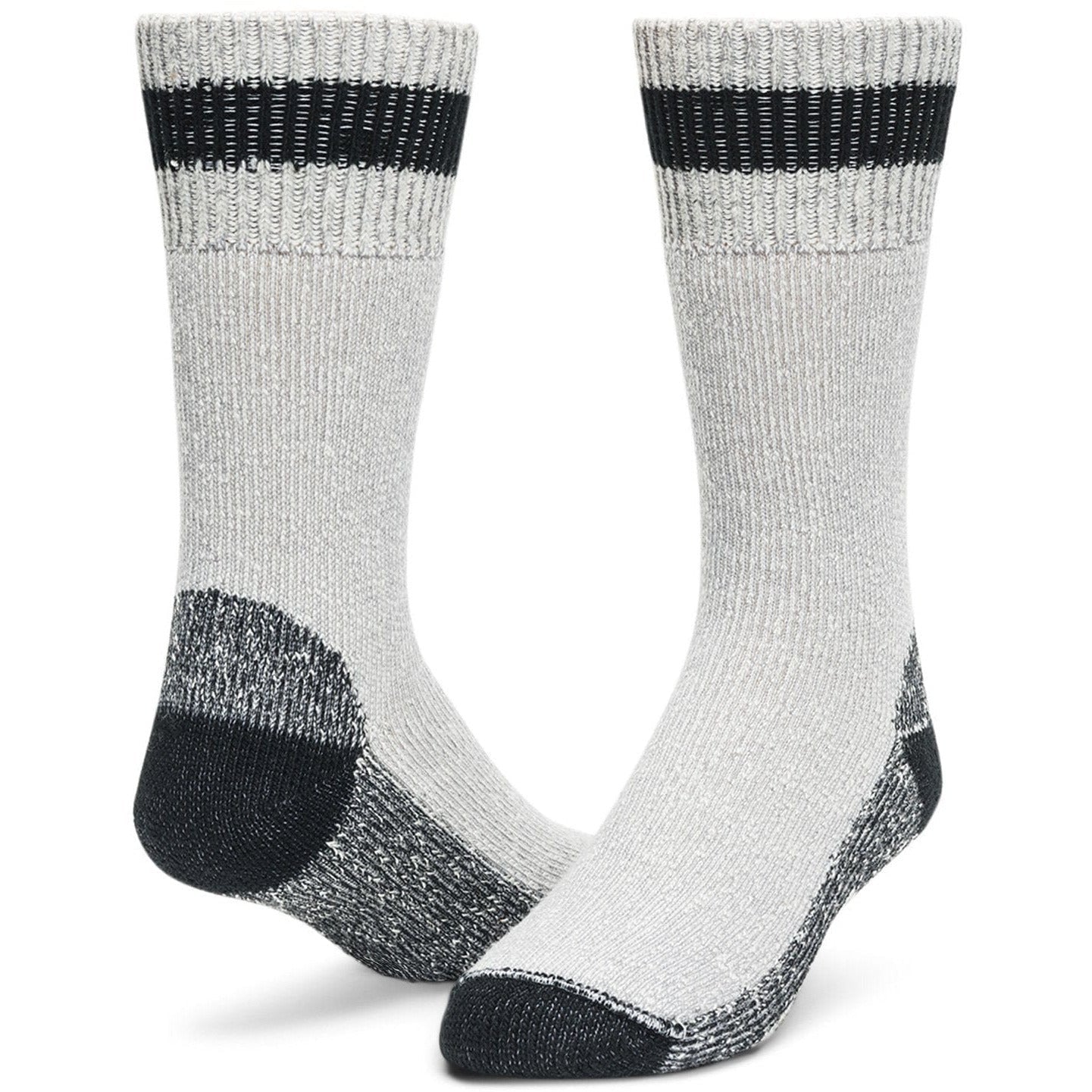 Wigwam Diabetic Thermal Crew Heavyweight Wool Socks  -  Medium / Gray/Black