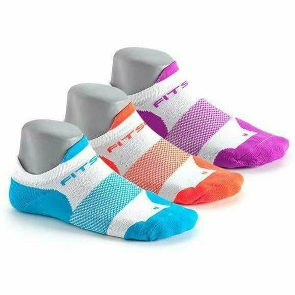 Fitsok F4 Performance No-Show 3-Pack Socks  -  Small / Jewel Pop 2