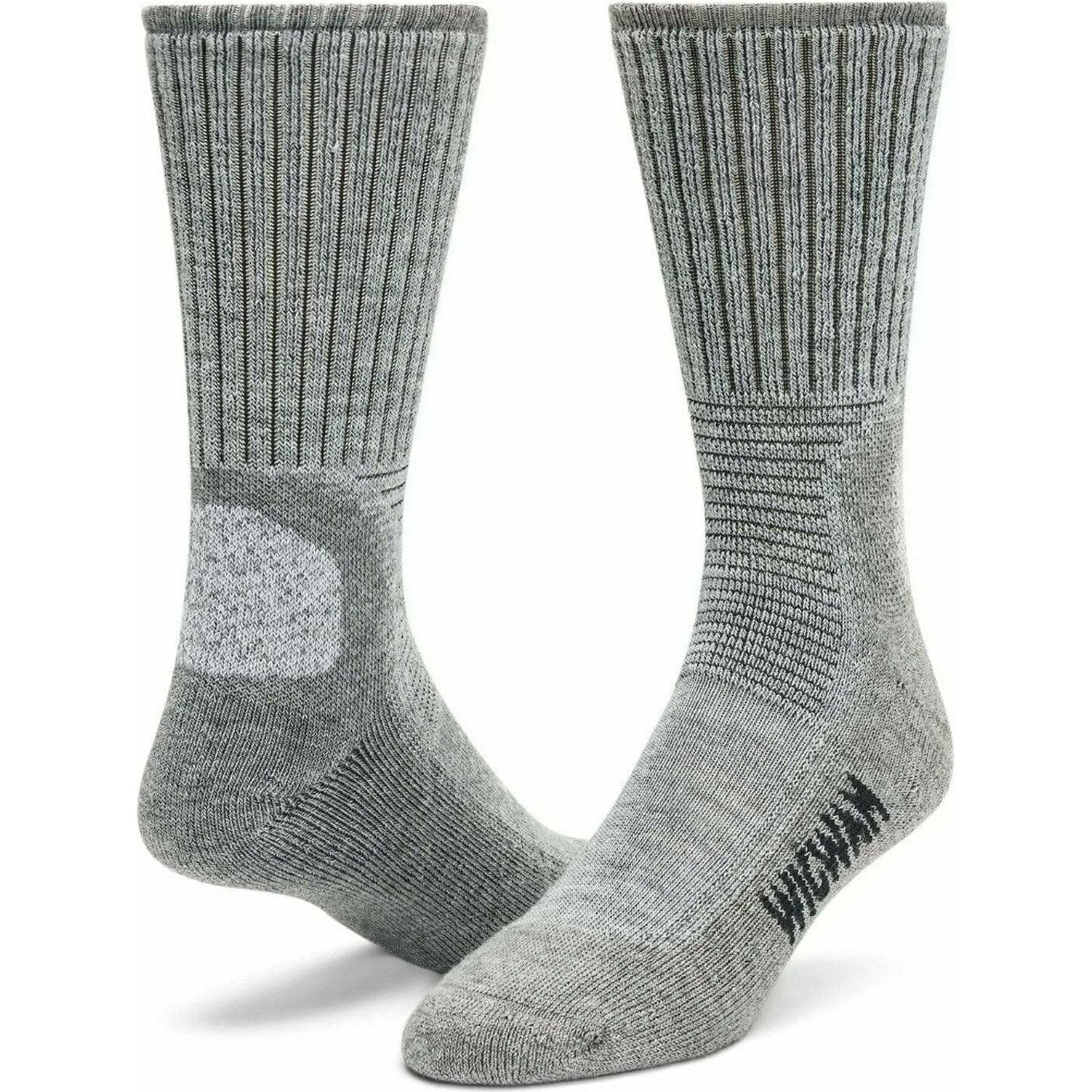 Wigwam Hiking Outdoor Midweight Crew Socks  -  Medium / Light Gray Heather