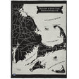 Faribault Mill Boston Map Wool Throw  -  Black/Smoke Gray