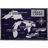 Faribault Mill Great Lakes Map Wool Throw  -  Great Lakes