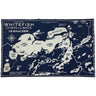 Faribault Mill Whitefish Chain of Lakes Map Throw  -  Navy/Natural