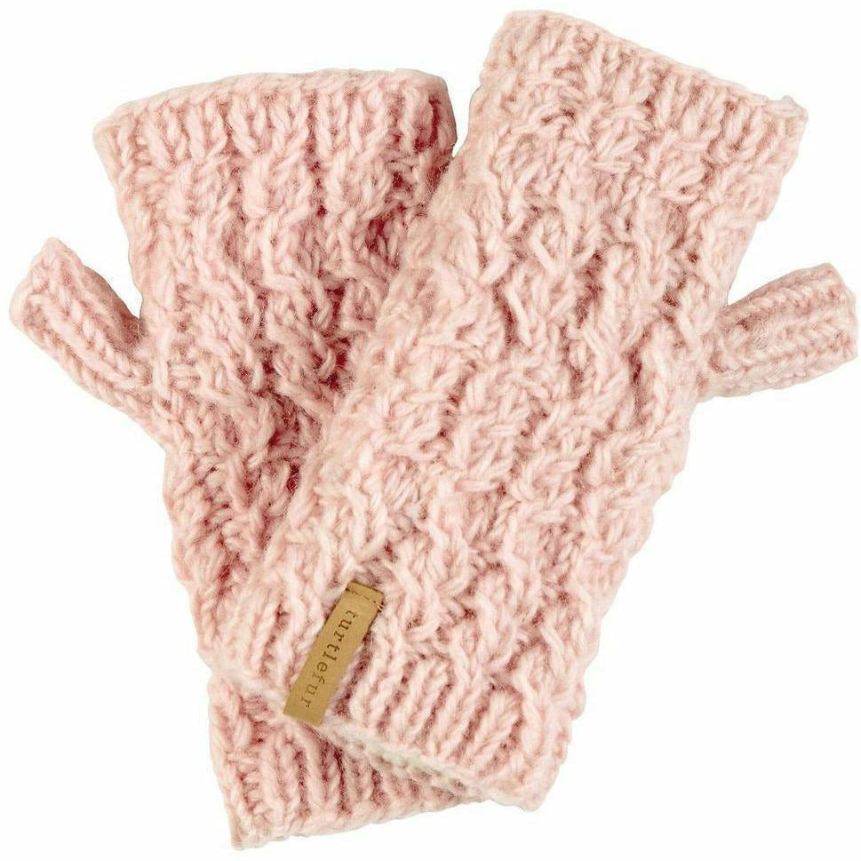 Turtle Fur Mika Wool Fingerless Mittens  -  One Size Fits Most / Antique Pink