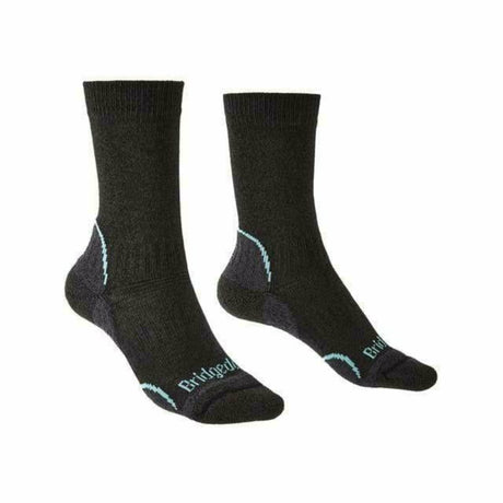 Bridgedale Womens Lightweight T2 Coolmax Performance Boot Socks  -  Small / Graphite/Mint