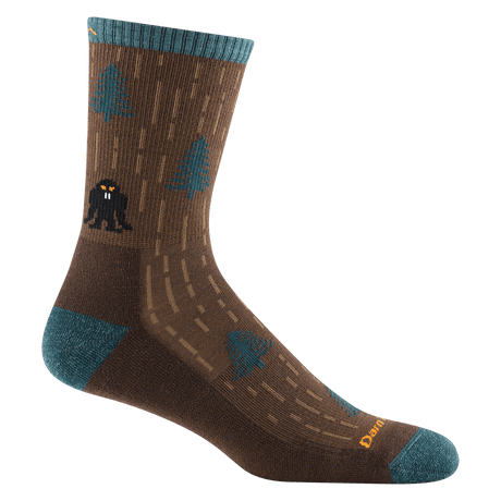 Darn Tough Mens Yarn Goblin Micro Crew Lightweight Hiking Socks  -  Medium / Earth