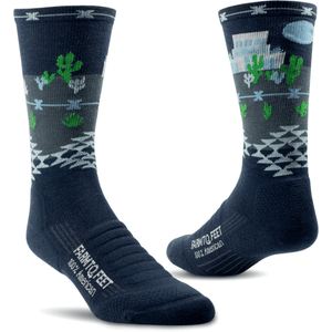 Farm to Feet Silver City Trail Light Targeted Cushion 3/4 Crew Socks  -  Small / Total Eclipse