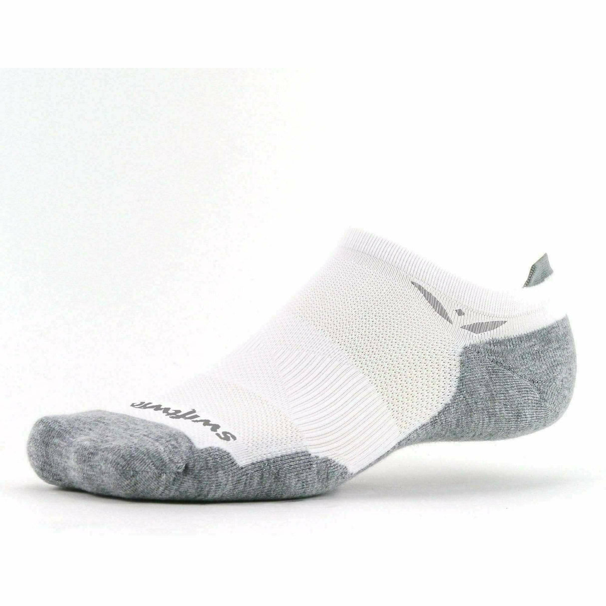 Swiftwick Maxus Zero No Show Tab Socks  -  Small / White