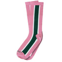 Hippy Feet Vertical Stripes Crew Socks  -  Small / Pink