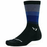 Swiftwick Pursuit Seven Medium Stripe Socks  -  Medium / Blue Stripe
