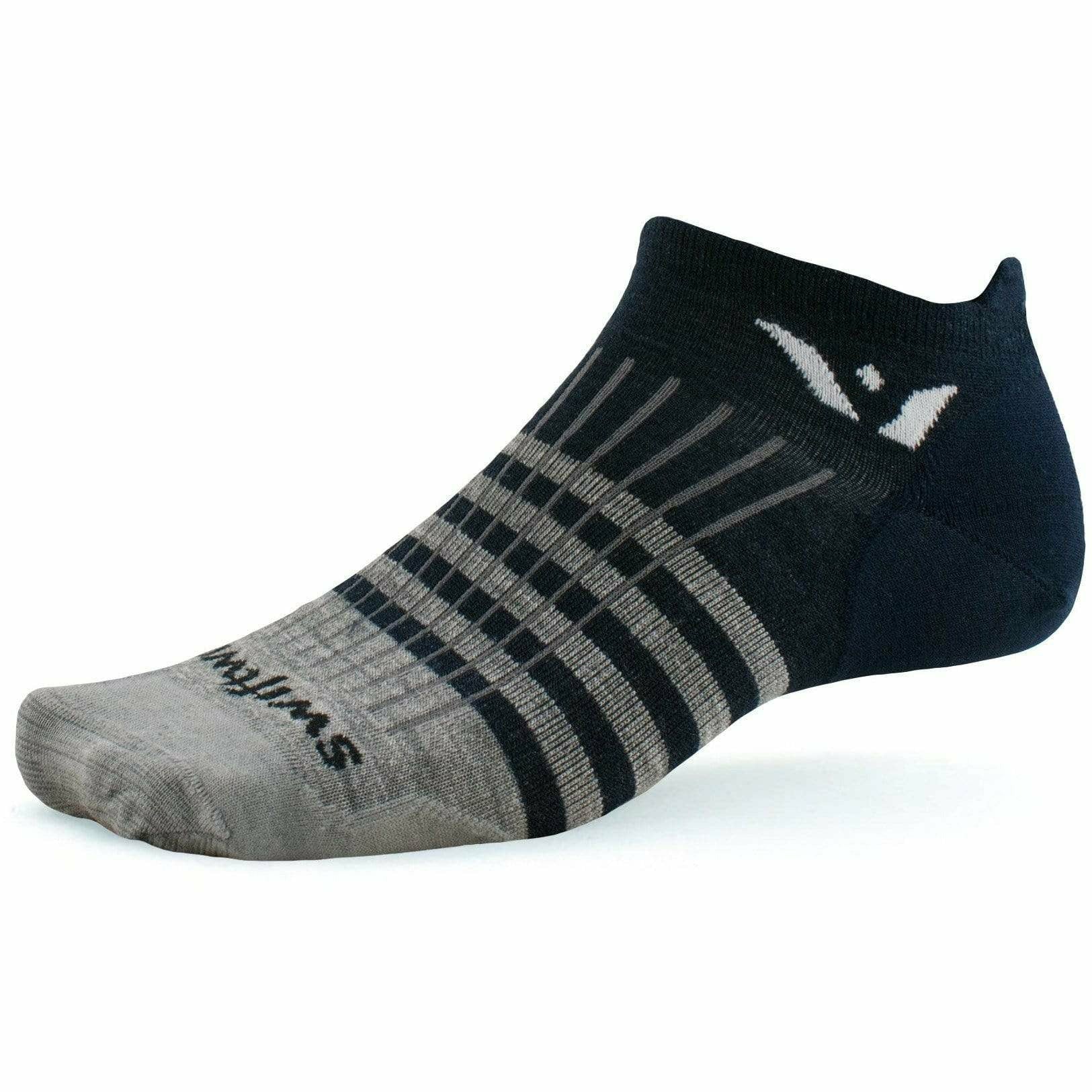 Swiftwick Pursuit Zero Tab Ultra Light Socks  -  Small / Stripes Navy Heather