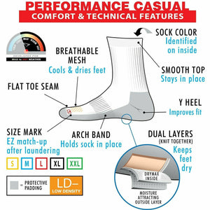 Drymax Performance Casual Crew Socks  - 
