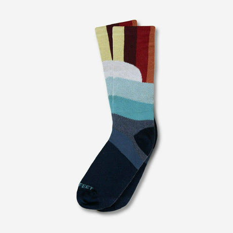 Hippy Feet Sunset Lover Crew Socks  -  Small / Black