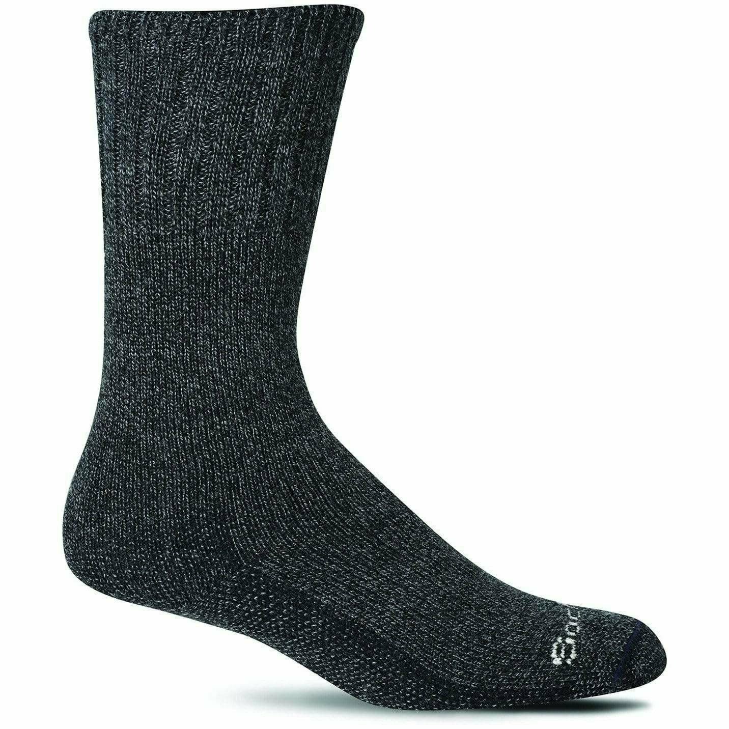 Sockwell Womens Big Easy Relaxed Fit Crew Socks  -  Small/Medium / Black Marl