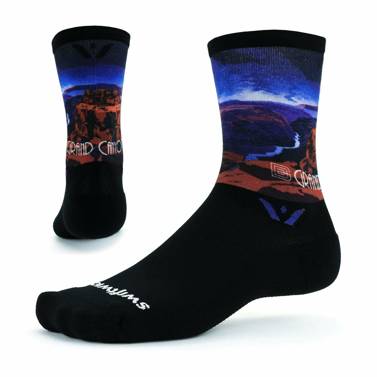 Swiftwick Vision Six Impression National Parks Collection Crew Socks  -  Small / Grand Canyon