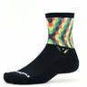 Swiftwick Vision Five Impression Crew Socks  -  Small/Medium / Prism