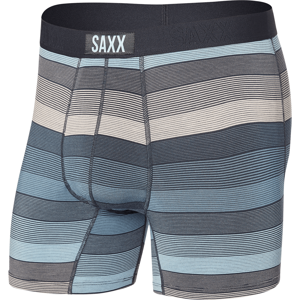 SAXX Mens Vibe Modern Fit Boxer  -  Small / Hazy Stripe/Washed Blue
