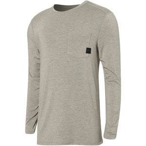 SAXX Mens Sleepwalker LS Pocket Tee Long-Sleeve  -  Small / Dark Gray Heather